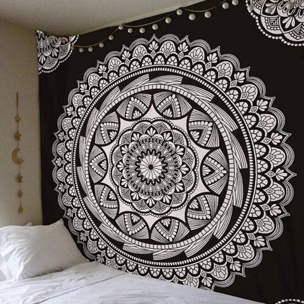 Boho Mandala Tapestry || Dorm Bedroom Wall Hanging