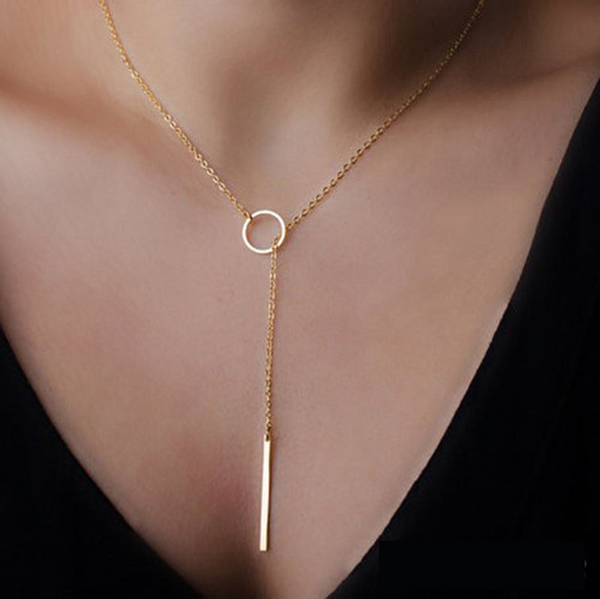 Pull Through Gold Choker Necklace