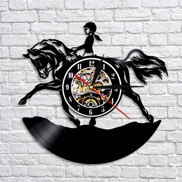 Horseback Vinyl Wall Clock