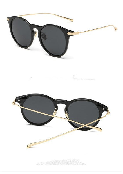 Minimal Black and Gold Sunglasses