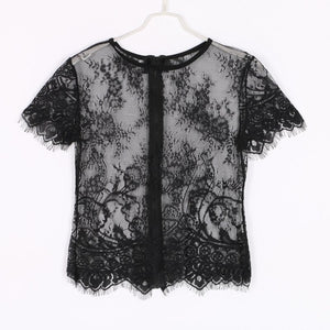 Lace Top with Zipper Detail