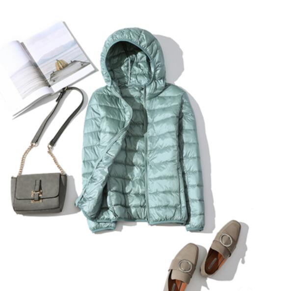 90% Ultra Light Puffer Portable Winter Jacket For Women with Hood